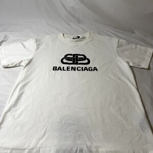 Balenciaga White Logo Short Sleeve Tee